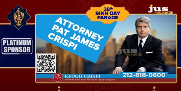 Attorney Pat James Crispi is a platinum sponsor of the annual Sihk Day Parade in NYC